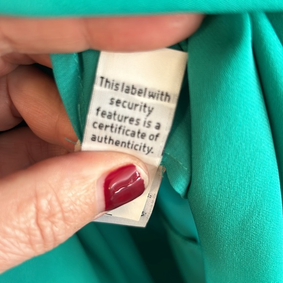 Diane von Furstenberg dress with wrap detail in seafoam shade of blueish green - Picture 4 of 16